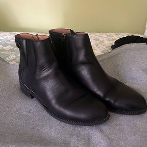 Franco Sarto Black Leather Booties